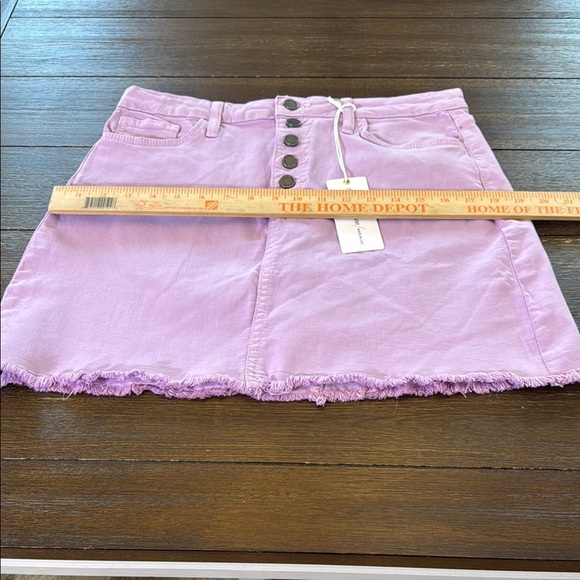 Just Black Denim Button Down A Line Skirt Size Large - Picture 9 of 12